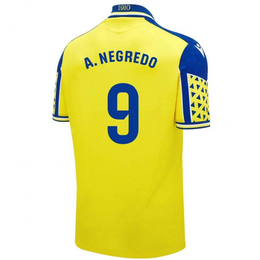 Danxen Pánské Álvaro Negredo #9 Žlutá Modrá Domů Hráčské Dresy 2024/25 Dres