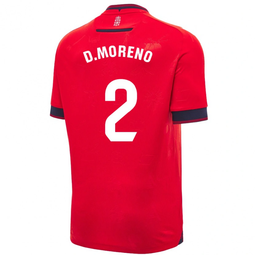 Danxen Pánské Diego Moreno #2 Červená Bílá Domů Hráčské Dresy 2024/25 Dres