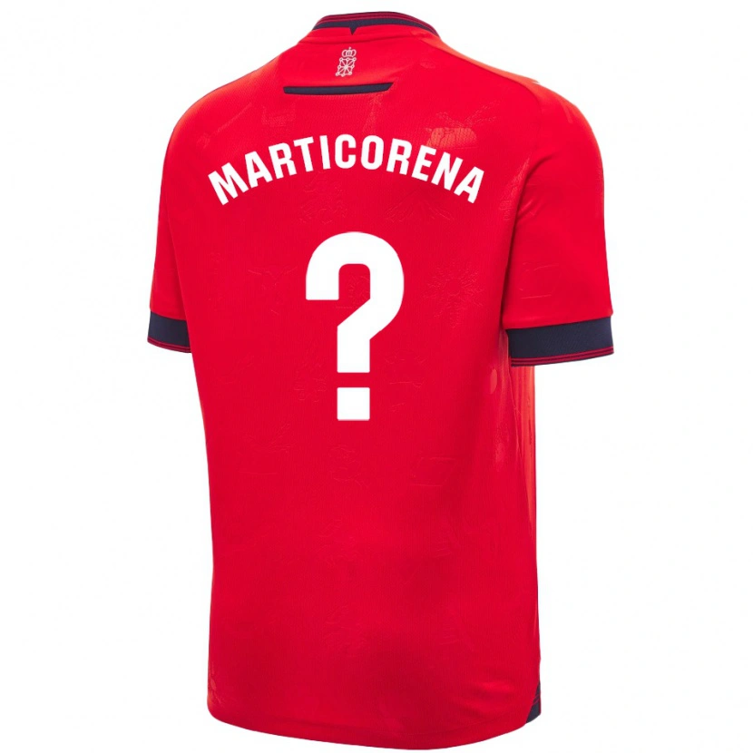 Danxen Pánské Ander Marticorena #0 Červená Bílá Domů Hráčské Dresy 2024/25 Dres