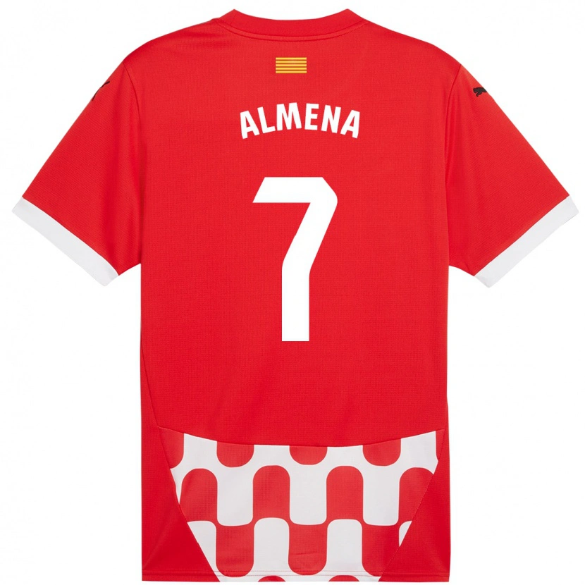 Danxen Pánské Iker Almena #7 Červená Bílá Domů Hráčské Dresy 2024/25 Dres