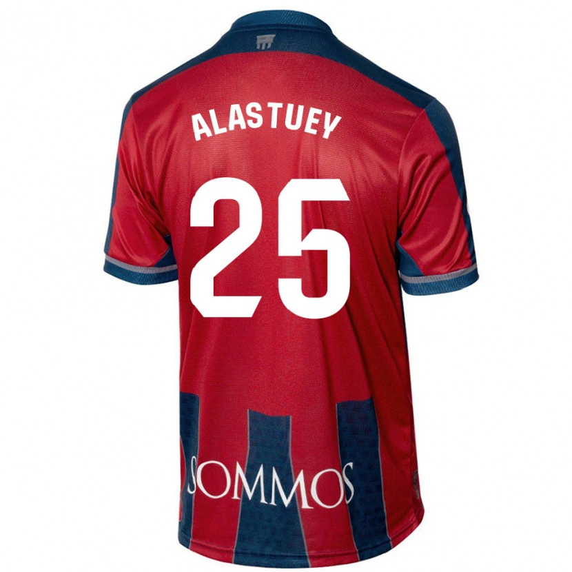 Danxen Pánské Martina Alastuey #25 Červená Modrá Domů Hráčské Dresy 2024/25 Dres