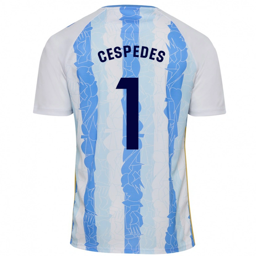 Danxen Pánské Andrés Céspedes #1 Bílá Modrá Domů Hráčské Dresy 2024/25 Dres