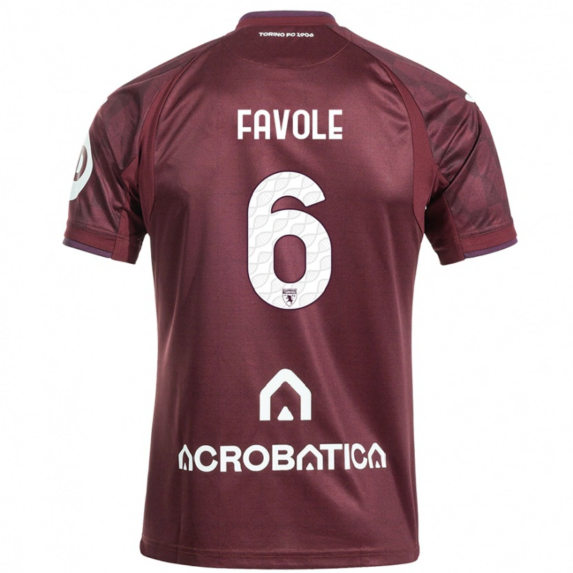 Danxen Pánské Stefania Favole #6 Kaštanově Bílá Domů Hráčské Dresy 2024/25 Dres