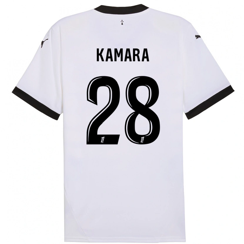 Danxen Pánské Glen Kamara #28 Bílá Černá Daleko Hráčské Dresy 2024/25 Dres