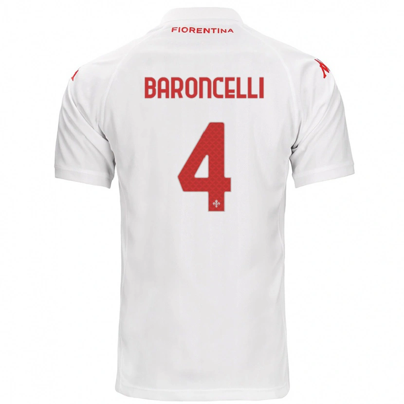 Danxen Pánské Leonardo Baroncelli #4 Bílý Daleko Hráčské Dresy 2024/25 Dres