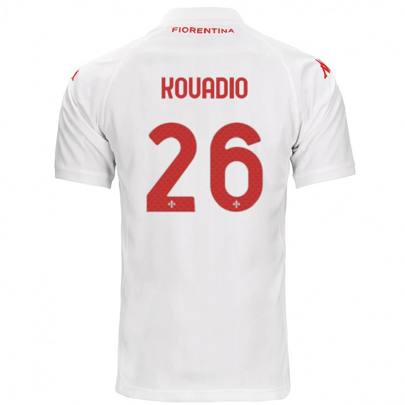 Danxen Pánské Eddy Kouadio #26 Bílý Daleko Hráčské Dresy 2024/25 Dres