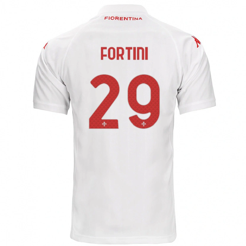 Danxen Pánské Niccolò Fortini #29 Bílý Daleko Hráčské Dresy 2024/25 Dres