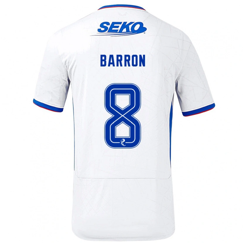 Danxen Pánské Connor Barron #8 Bílá Modrá Daleko Hráčské Dresy 2024/25 Dres