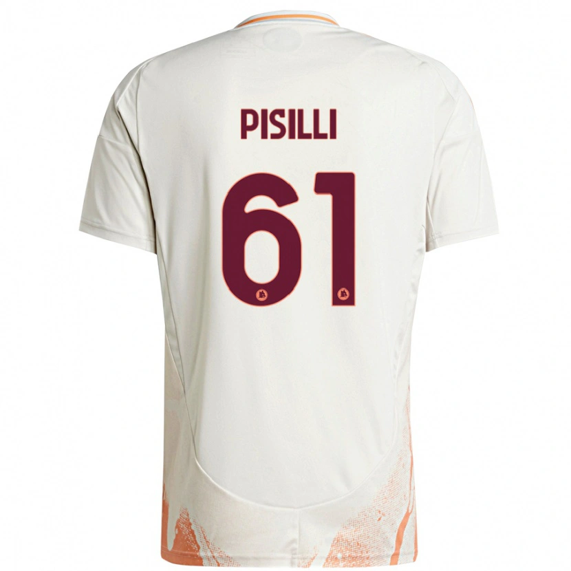 Danxen Pánské Niccolò Pisilli #61 Krémová Bílá Oranžová Daleko Hráčské Dresy 2024/25 Dres
