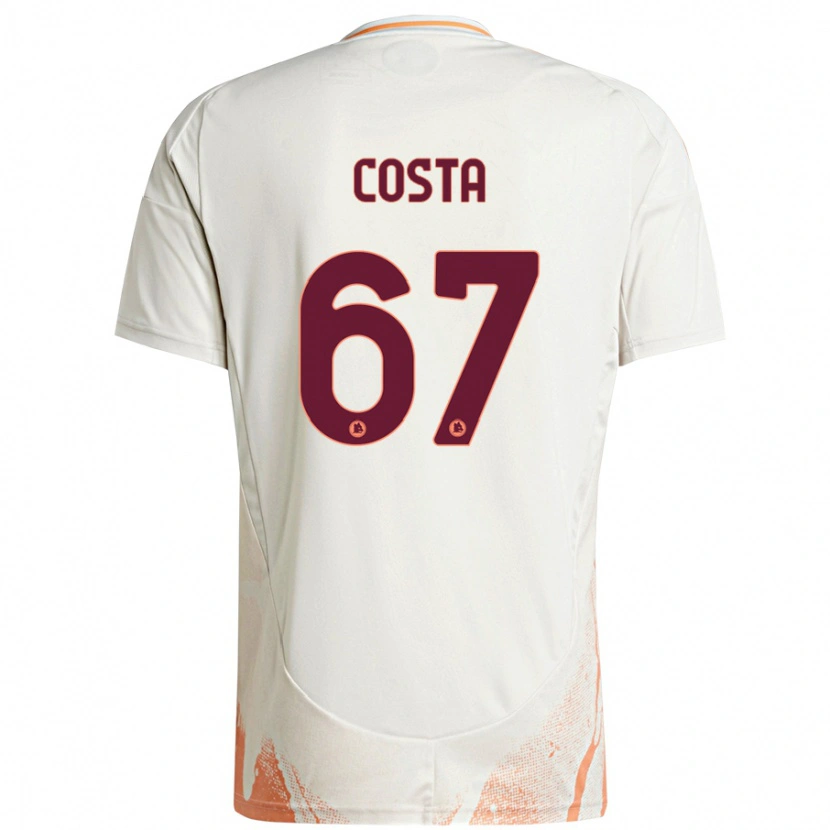Danxen Pánské João Costa #67 Krémová Bílá Oranžová Daleko Hráčské Dresy 2024/25 Dres