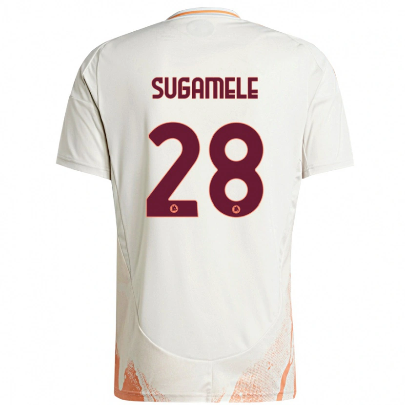 Danxen Pánské Alessandro Sugamele #28 Krémová Bílá Oranžová Daleko Hráčské Dresy 2024/25 Dres