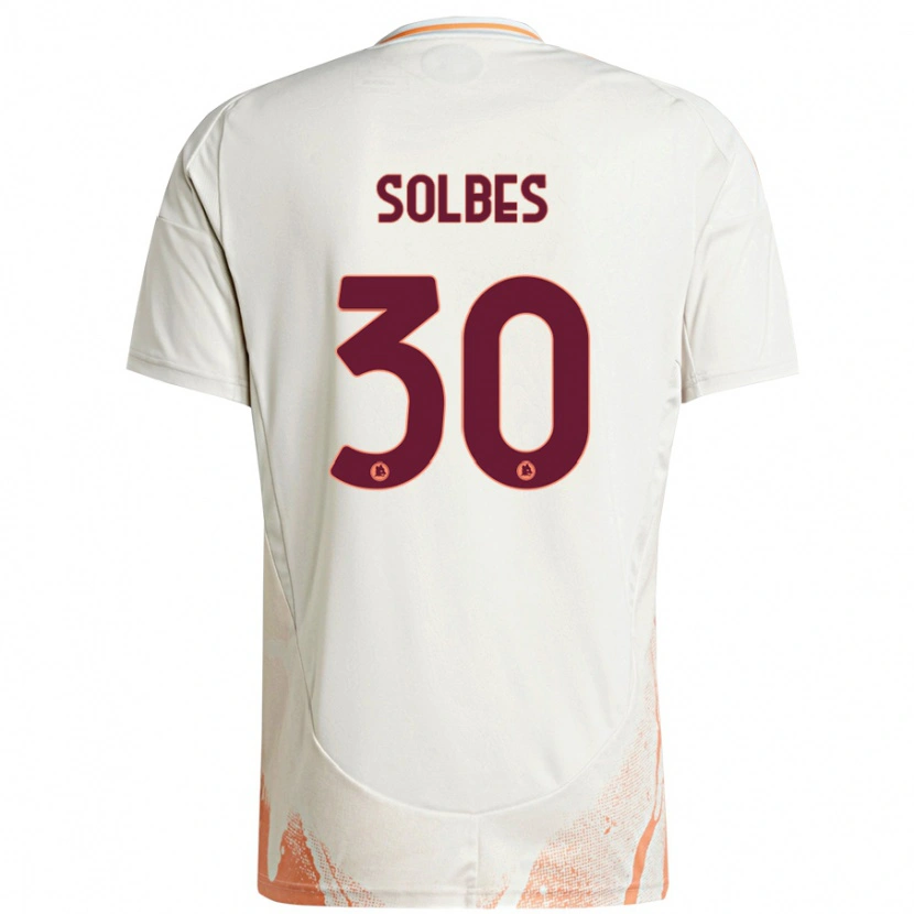 Danxen Pánské Ricardo Solbes #30 Krémová Bílá Oranžová Daleko Hráčské Dresy 2024/25 Dres