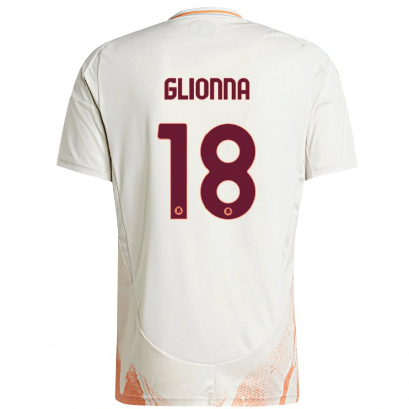 Danxen Pánské Benedetta Glionna #18 Krémová Bílá Oranžová Daleko Hráčské Dresy 2024/25 Dres