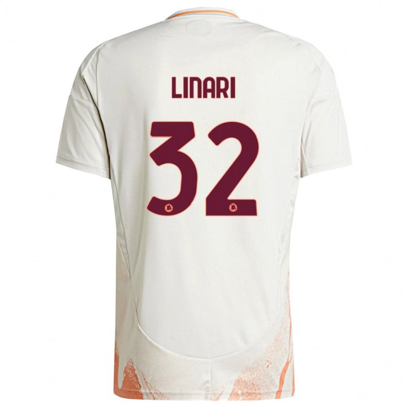 Danxen Pánské Elena Linari #32 Krémová Bílá Oranžová Daleko Hráčské Dresy 2024/25 Dres