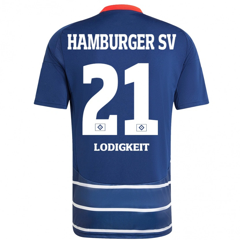 Danxen Pánské Luis Lodigkeit #21 Tmavě Modrá Daleko Hráčské Dresy 2024/25 Dres