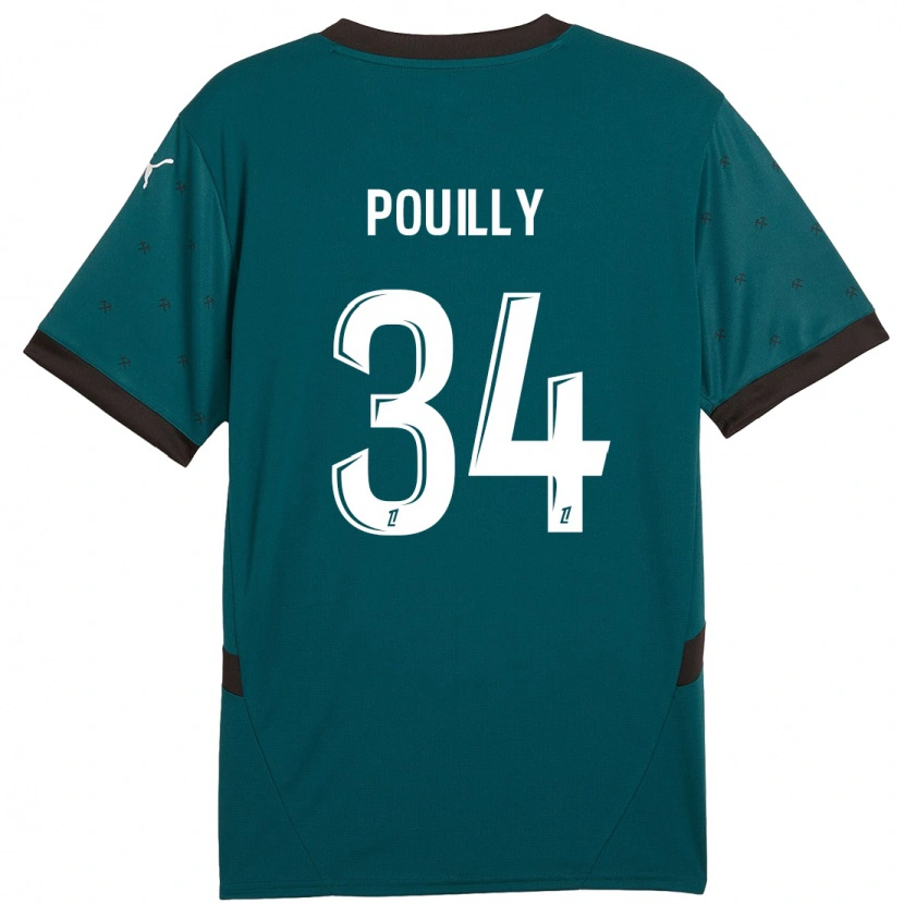 Danxen Pánské Tom Pouilly #34 Tmavě Zelená Daleko Hráčské Dresy 2024/25 Dres