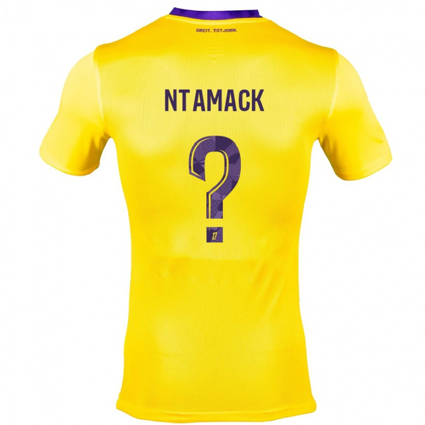 Danxen Pánské Alexis Ntamack #0 Žlutá Fialová Daleko Hráčské Dresy 2024/25 Dres