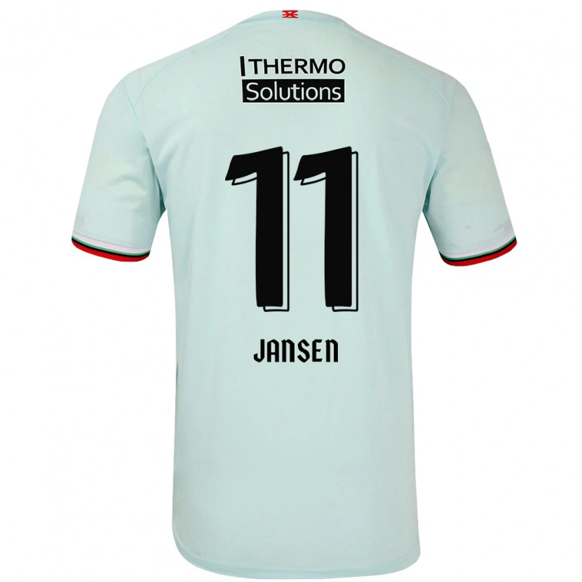 Danxen Pánské Renate Jansen #11 Světle Zelená Daleko Hráčské Dresy 2024/25 Dres