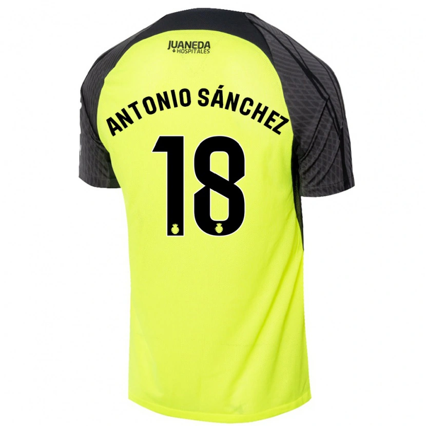 Danxen Pánské Antonio Sánchez #18 Fluorescenční Zelená Černá Daleko Hráčské Dresy 2024/25 Dres