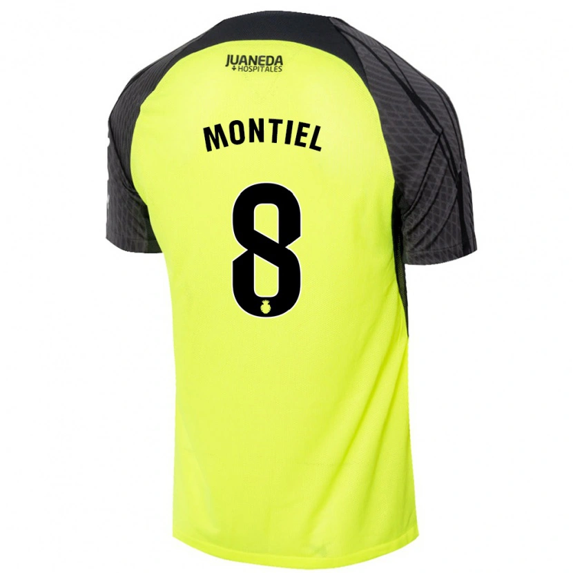Danxen Pánské Luis Montiel #8 Fluorescenční Zelená Černá Daleko Hráčské Dresy 2024/25 Dres