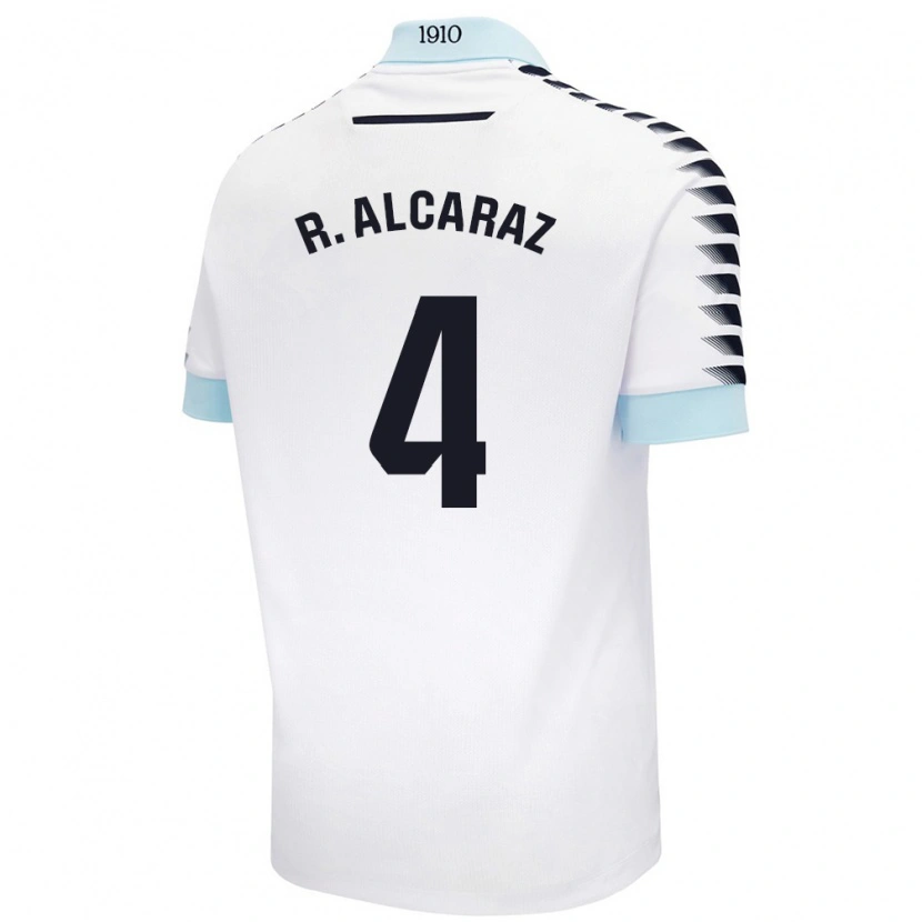 Danxen Pánské Rubén Alcaraz #4 Bílá Modrá Daleko Hráčské Dresy 2024/25 Dres