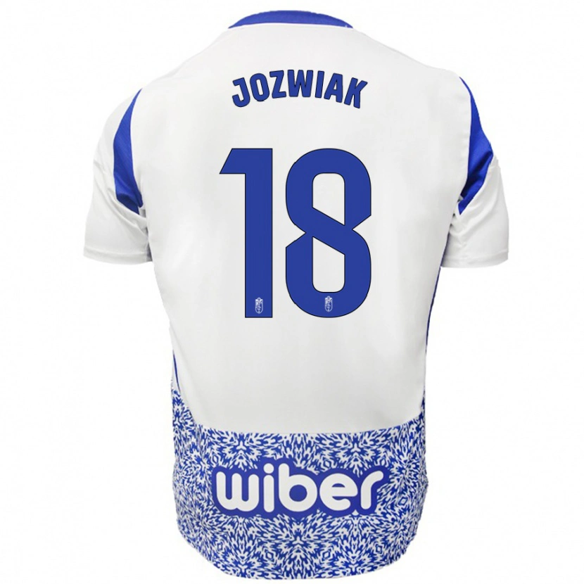 Danxen Pánské Kamil Jóźwiak #18 Bílá Modrá Daleko Hráčské Dresy 2024/25 Dres