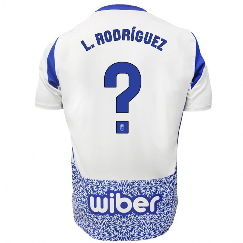 Danxen Pánské Iker López Rodríguez #0 Bílá Modrá Daleko Hráčské Dresy 2024/25 Dres
