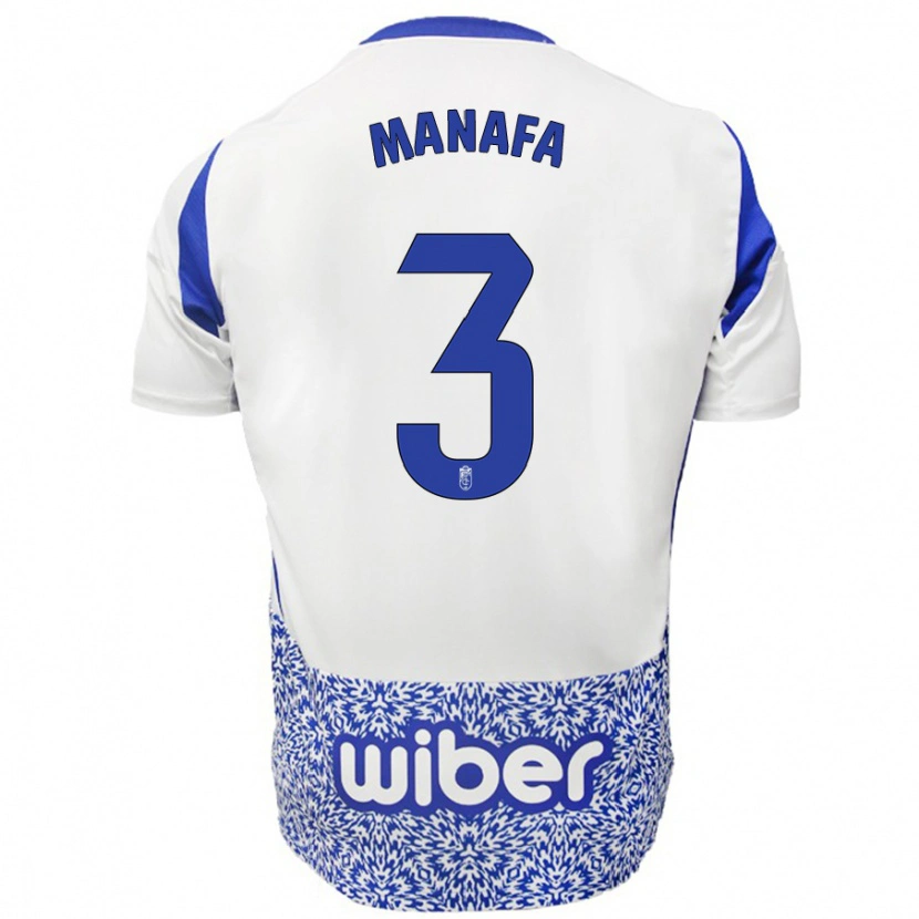 Danxen Pánské Wilson Manafá #3 Bílá Modrá Daleko Hráčské Dresy 2024/25 Dres