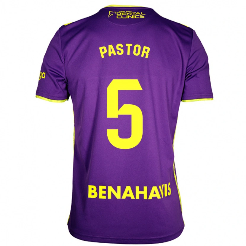 Danxen Pánské Álex Pastor #5 Fialově Žlutá Daleko Hráčské Dresy 2024/25 Dres
