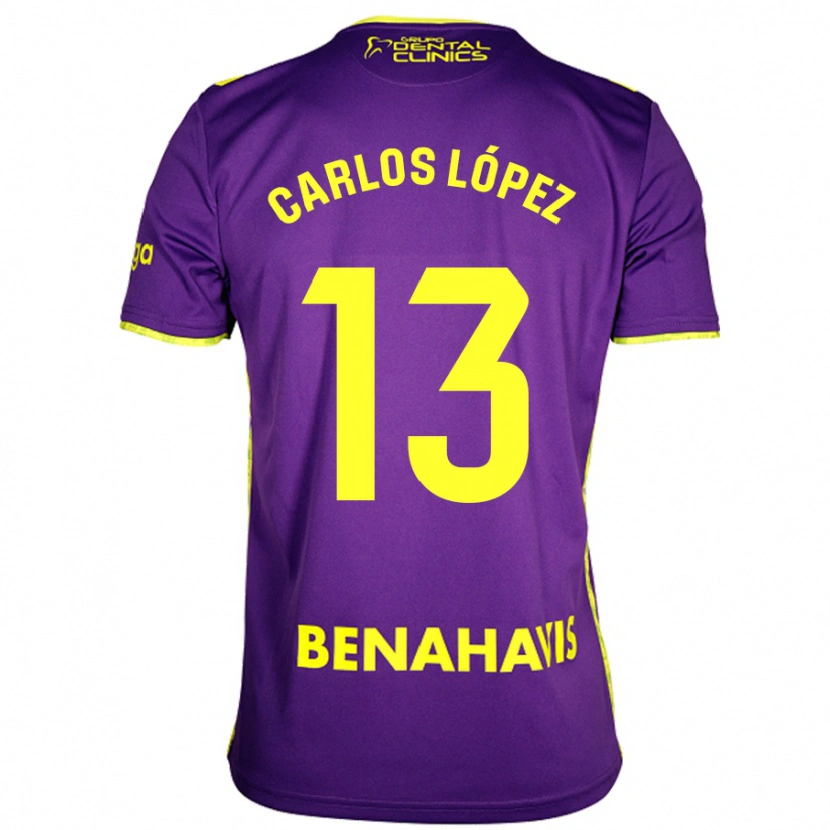 Danxen Pánské Carlos López #13 Fialově Žlutá Daleko Hráčské Dresy 2024/25 Dres