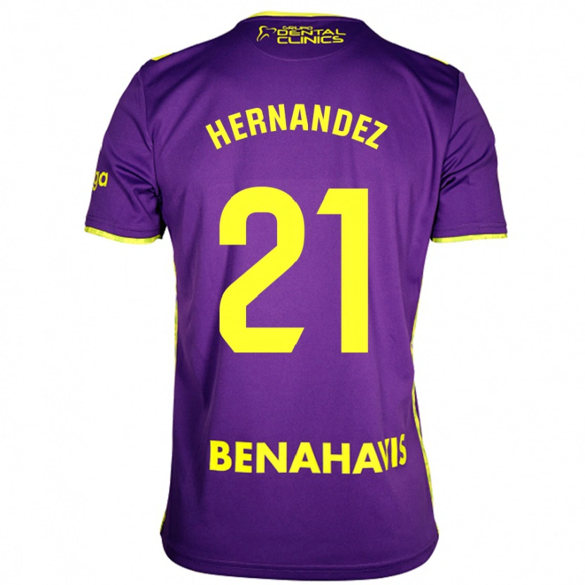 Danxen Pánské Juan Hernández #21 Fialově Žlutá Daleko Hráčské Dresy 2024/25 Dres
