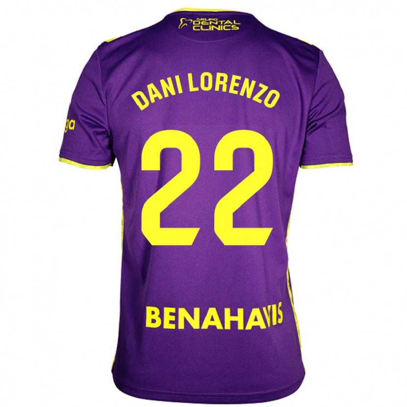 Danxen Pánské Dani Lorenzo #22 Fialově Žlutá Daleko Hráčské Dresy 2024/25 Dres