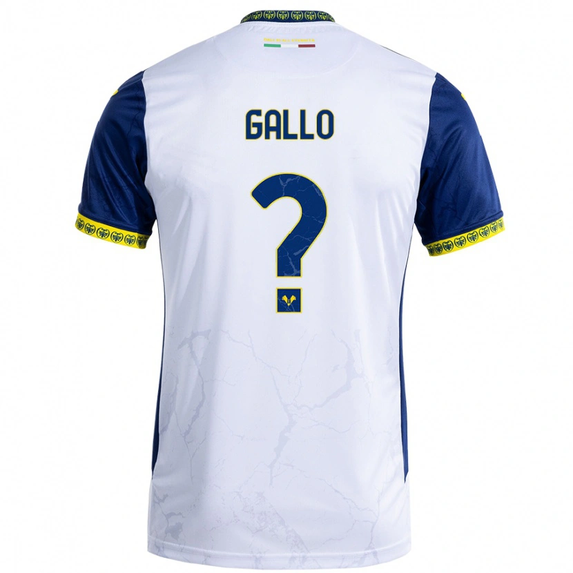 Danxen Pánské Alessio Gallo #0 Bílá Modrá Daleko Hráčské Dresy 2024/25 Dres