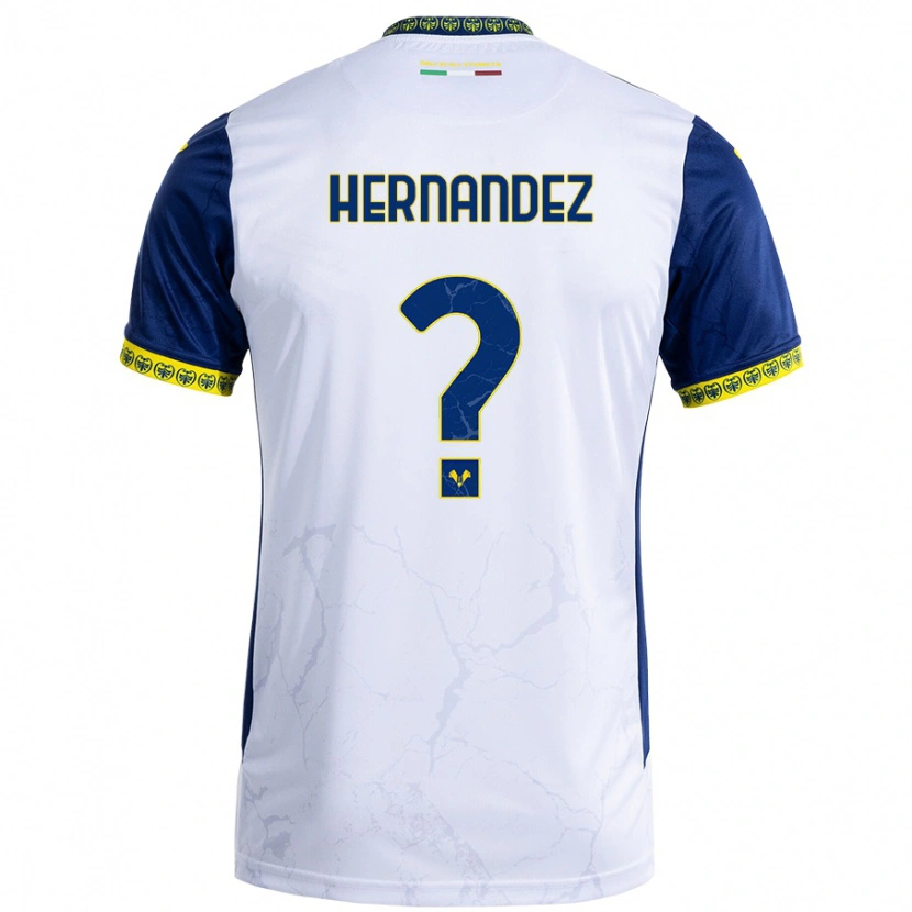 Danxen Pánské Joaquin Hernandez #0 Bílá Modrá Daleko Hráčské Dresy 2024/25 Dres
