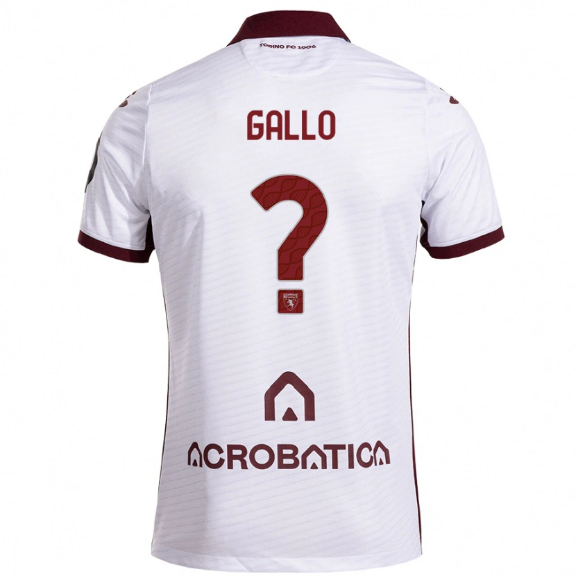 Danxen Pánské Tommaso Gallo #0 Bílá Kaštanová Daleko Hráčské Dresy 2024/25 Dres