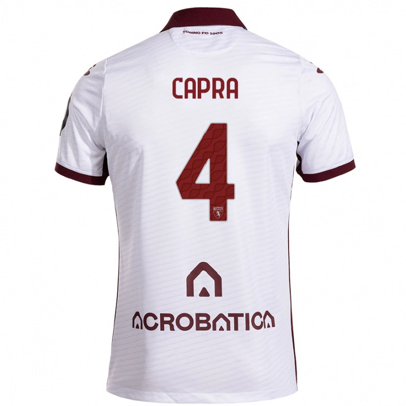Danxen Pánské Valentina Capra #4 Bílá Kaštanová Daleko Hráčské Dresy 2024/25 Dres