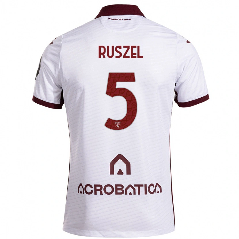 Danxen Pánské Marcel Ruszel #5 Bílá Kaštanová Daleko Hráčské Dresy 2024/25 Dres