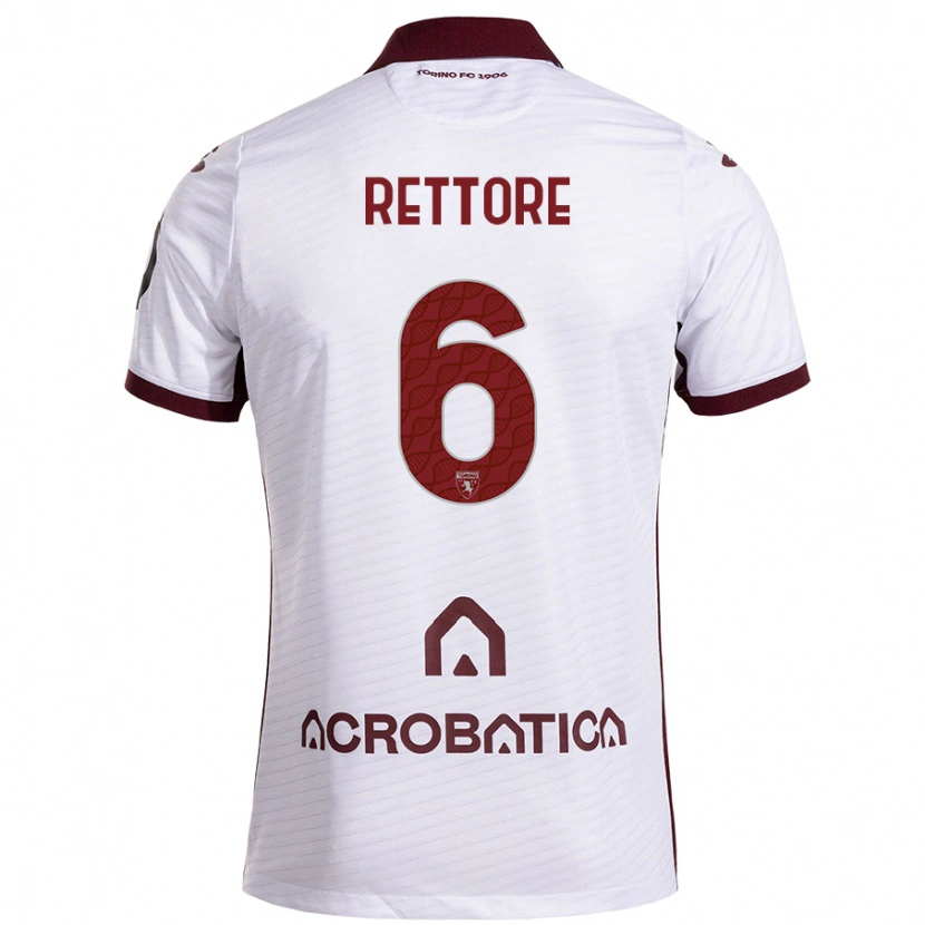 Danxen Pánské Mirko Rettore #6 Bílá Kaštanová Daleko Hráčské Dresy 2024/25 Dres