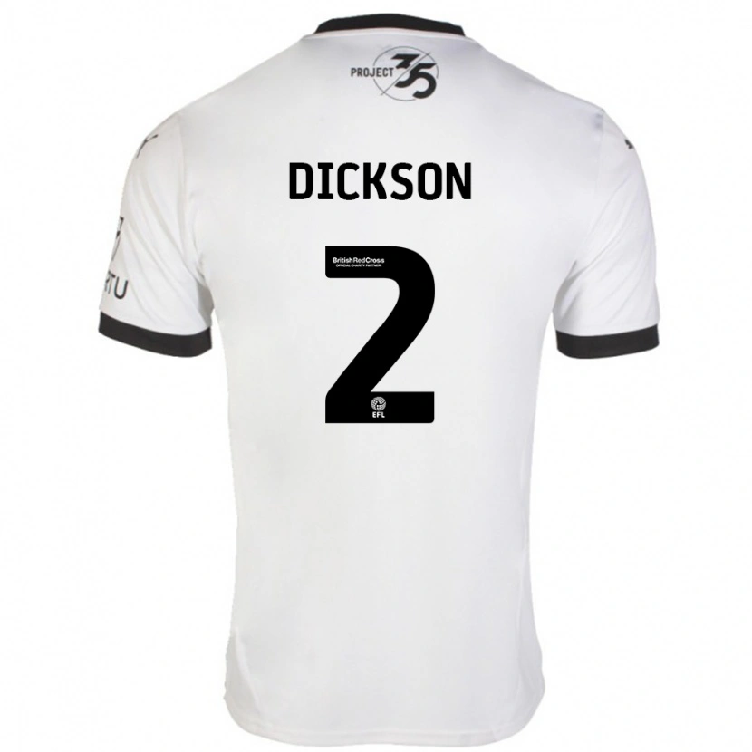Danxen Pánské Katie Dickson #2 Bílá Černá Daleko Hráčské Dresy 2024/25 Dres