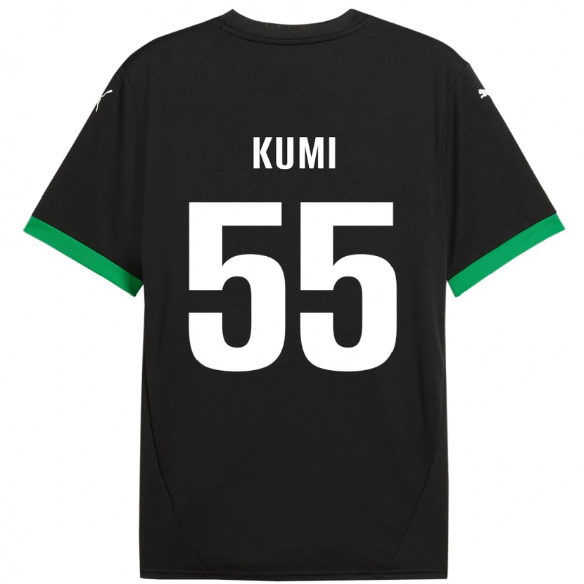 Danxen Dámské Justin Kumi #55 Černá Tmavě Zelená Domů Hráčské Dresy 2024/25 Dres
