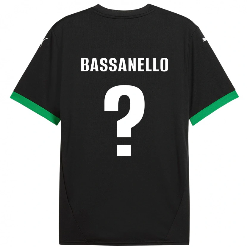 Danxen Dámské Davide Bassanello #0 Černá Tmavě Zelená Domů Hráčské Dresy 2024/25 Dres