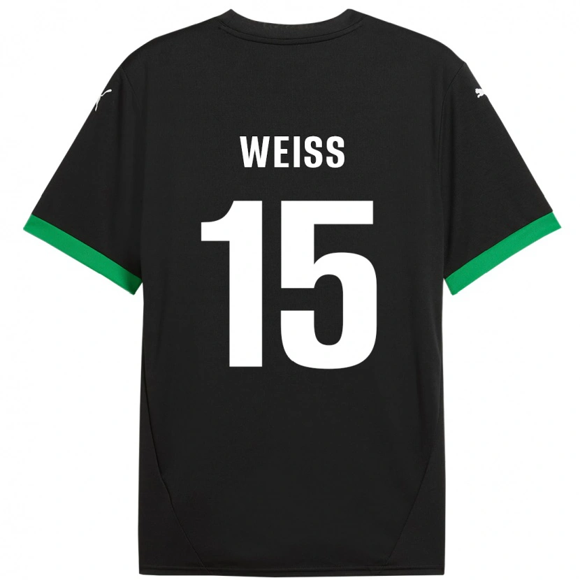 Danxen Dámské David Weiss #15 Černá Tmavě Zelená Domů Hráčské Dresy 2024/25 Dres