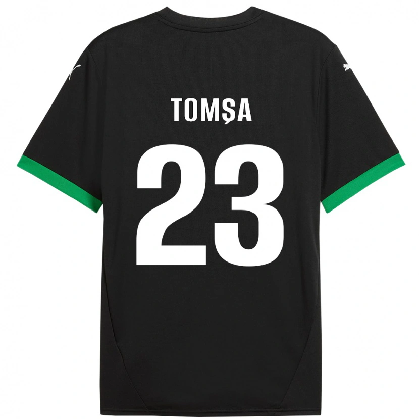 Danxen Dámské Troy Tomșa #23 Černá Tmavě Zelená Domů Hráčské Dresy 2024/25 Dres
