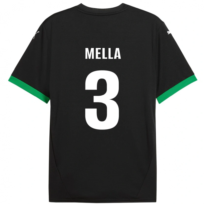Danxen Dámské Sara Mella #3 Černá Tmavě Zelená Domů Hráčské Dresy 2024/25 Dres