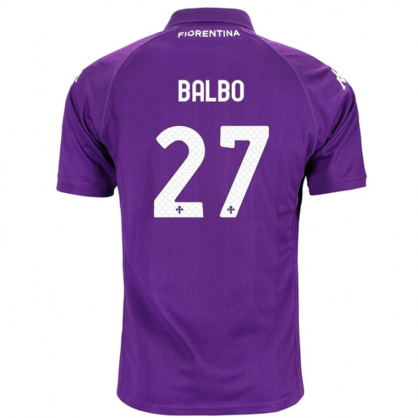 Danxen Dámské Luis Balbo #27 Fialová Domů Hráčské Dresy 2024/25 Dres