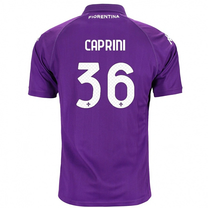 Danxen Dámské Maat Daniel Caprini #36 Fialová Domů Hráčské Dresy 2024/25 Dres