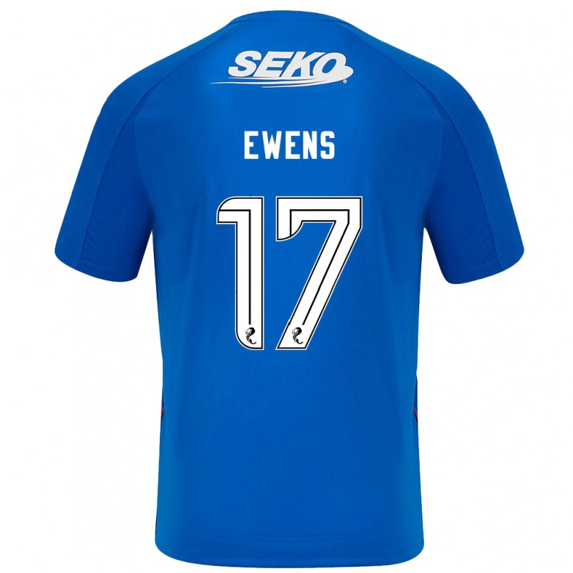 Danxen Dámské Sarah Ewens #17 Tmavě Modrá Domů Hráčské Dresy 2024/25 Dres