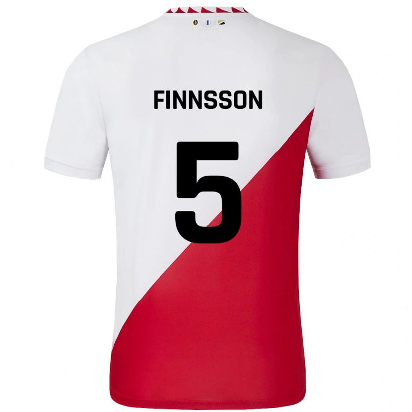 Danxen Dámské Kolbeinn Finnsson #5 Bílá Červená Domů Hráčské Dresy 2024/25 Dres