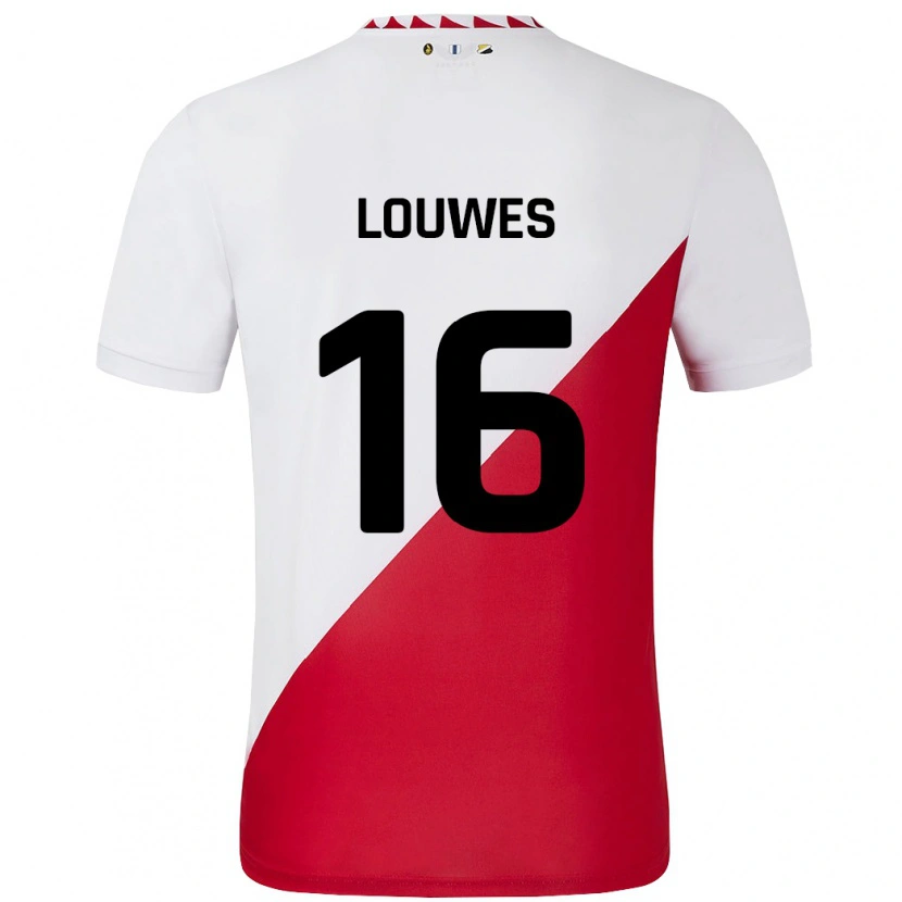 Danxen Dámské Puck Louwes #16 Bílá Červená Domů Hráčské Dresy 2024/25 Dres