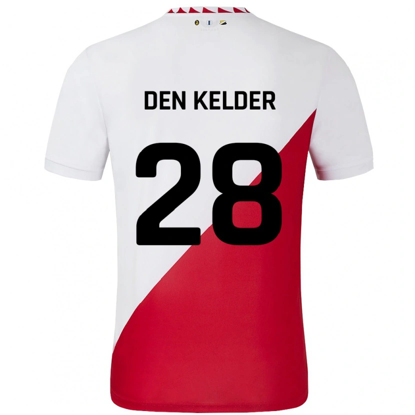 Danxen Dámské Gera Op Den Kelder #28 Bílá Červená Domů Hráčské Dresy 2024/25 Dres